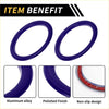 Purple polished aluminum alloy ac vent dashboard decoration rings with non-slip design for toyota tundra 2014-2021