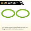 Green circular interior knob cover trim for toyota tundra ac vent dashboard decoration rings set of 4