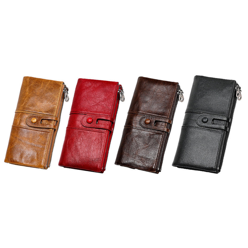 Leather Wallet Zip-Around Card Coin Holder to suit Unisex — image 1