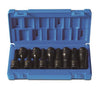 Action Hex Impact Socket Set 1/2" Drive 10 Piece SAE