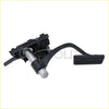 Adjustable gas pedal with sensor featuring black brake pedal assembly and metallic silver shaft for ford f-250 f-350 super duty