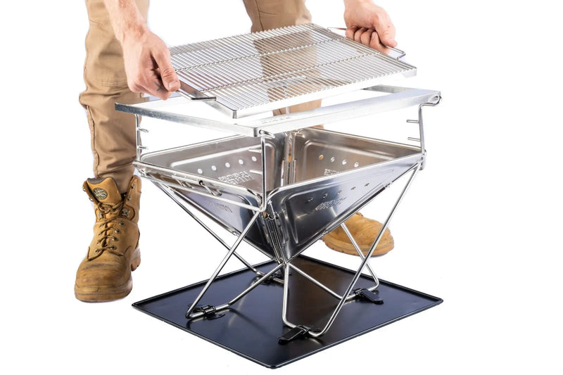Adventure Kings Premium Stainless Steel Firepit Grill