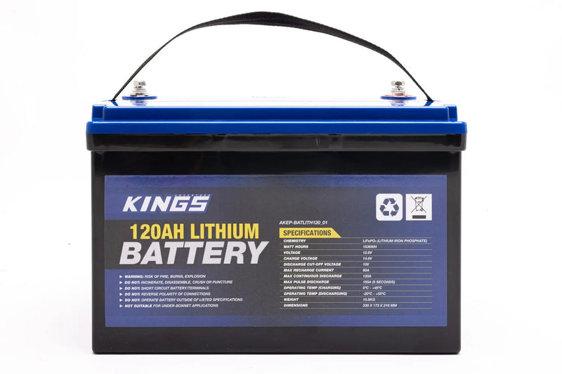 Adventure Kings 12V 120Ah Deep Cycle Lithium LiFePO4 Battery