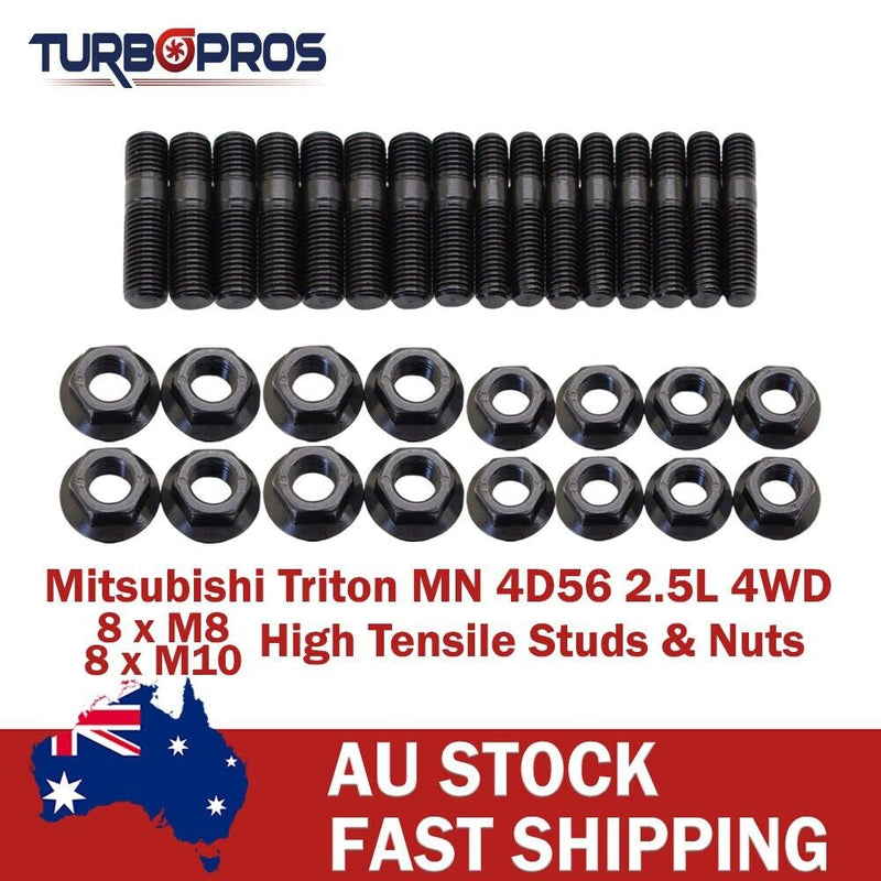 Mitsubishi Triton MN 4D56 2.5L 4WD High Tensile Manifold & Turbo Stud Kit