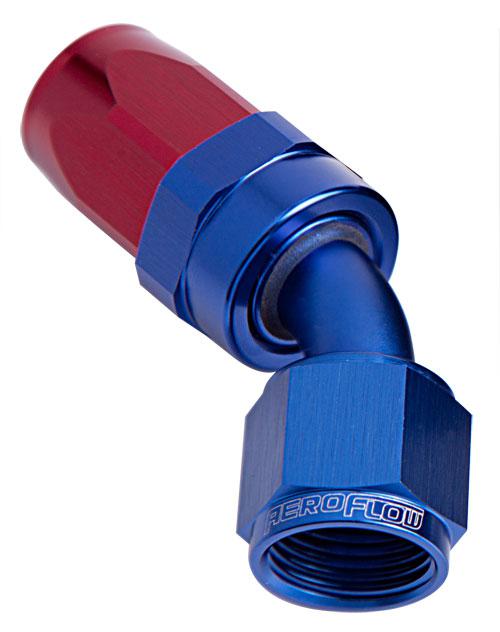 Aeroflow AF102-08 -8AN Taper Series 45 Degree Hose End