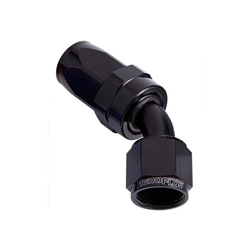 Aeroflow AF102-10BLK -10AN Swivel Taper 45 Degree Hose