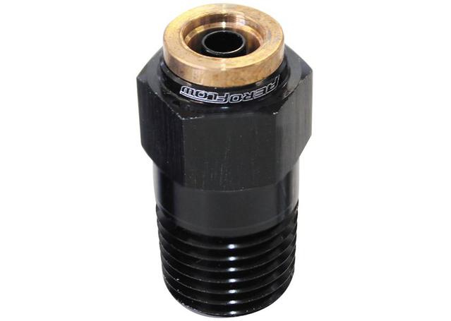Aeroflow AF121-04-02BLK 1/8" Npt Straight To 1/4" 120