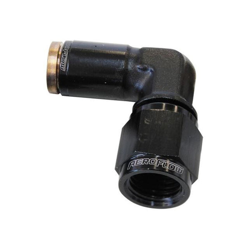 Aeroflow AF123-03-02BLK -3AN Female 90Degree To 3/16"120