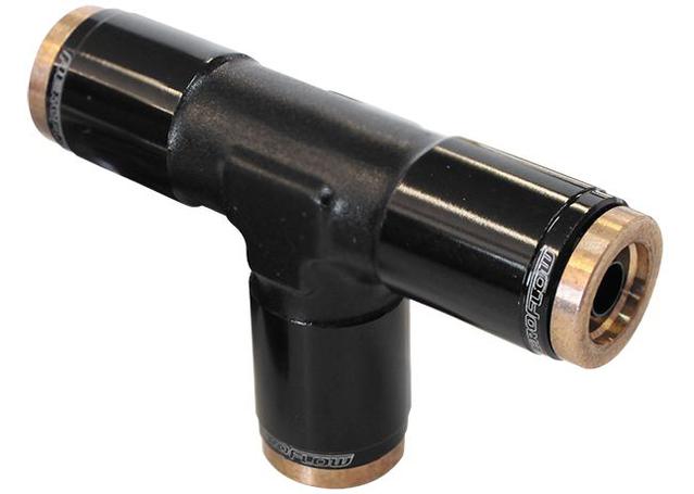 Aeroflow AF125-04BLK 1/4" NPT Tee 120 Series Nylon Black