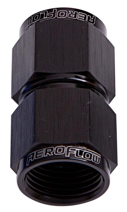Aeroflow AF131-08BLK Straight Female Flare -8AN Black