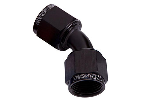 Aeroflow AF132-06BLK 45Deg Female Flare -6AN Black Swivel