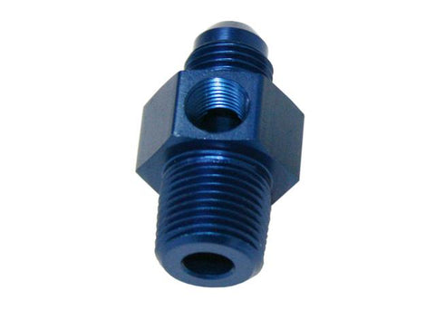 Aeroflow AF139-06-04 Male 1/4"Npt To -6AN 1/8" Port Blue