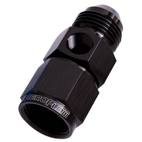 Aeroflow AF140-04BLK Straight Female - Male -4AN Black
