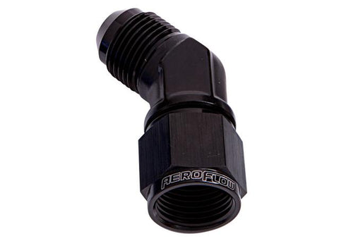 Aeroflow AF142-08BLK 45Deg Female - Male -8AN Black
