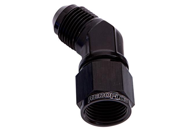 Aeroflow AF142-08BLK 45Deg Female - Male -8AN Black