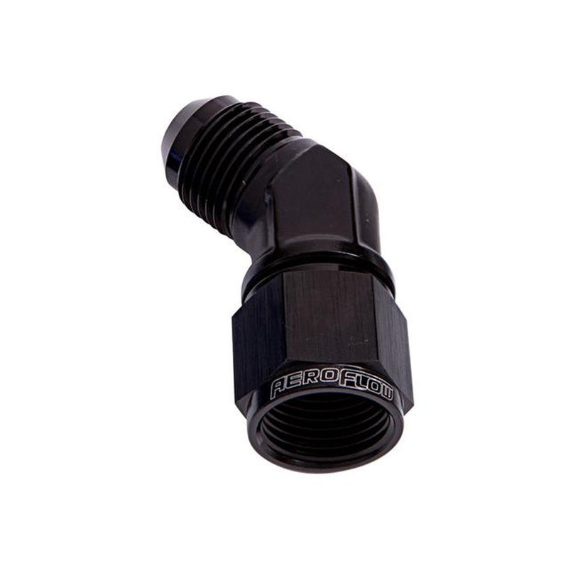 Aeroflow AF142-10BLK 45Deg Female - Male -10AN Black