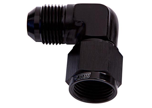 Aeroflow AF143-16BLK 90Deg Female - Male -16AN Black