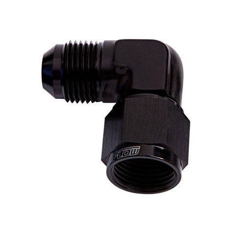 Aeroflow AF143-10BLK 90Deg Female - Male -10AN Black