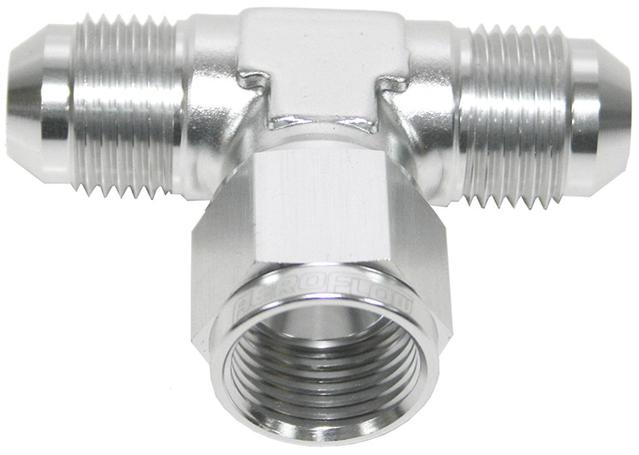 Aeroflow AF144-12S AN Tee -12AN Female Nut Silver Swivel
