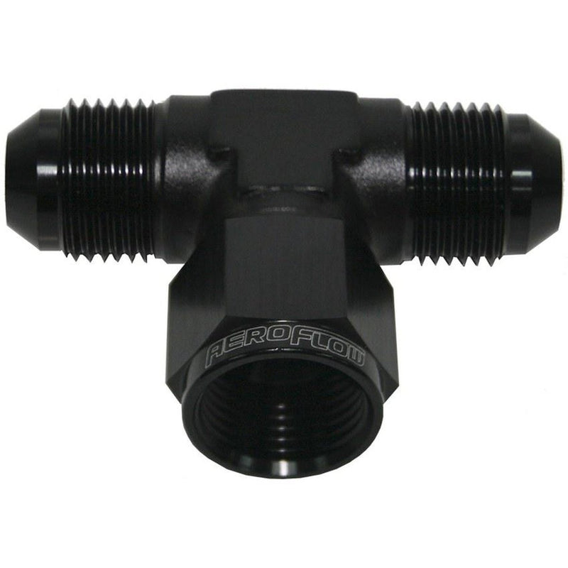Aeroflow AF144-10BLK AN Tee -10AN Female Nut Black Swivel