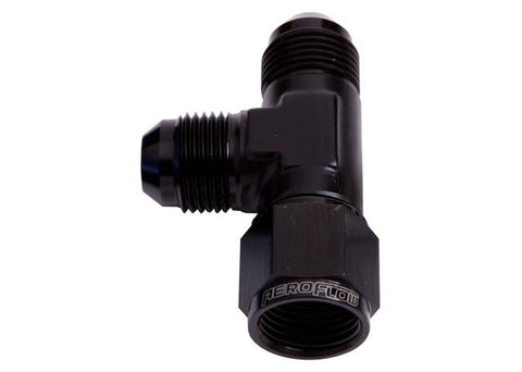 Aeroflow AF145-03BLK Tee -3AN Female Swivel On Run Black