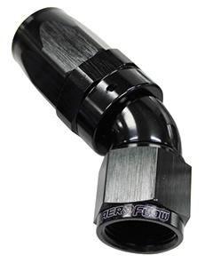 Aeroflow AF152-08BLK 45 Deg Hose End -08AN Black Full