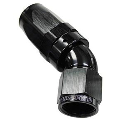Aeroflow AF152-10BLK 45 Deg Hose End -10AN Black Full