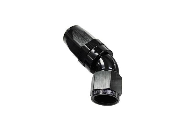 Aeroflow AF152-06BLK 45 Deg Hose End -06AN Black Full