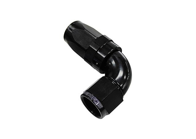 Aeroflow AF153-04BLK 90 Deg Hose End -04AN Black Full
