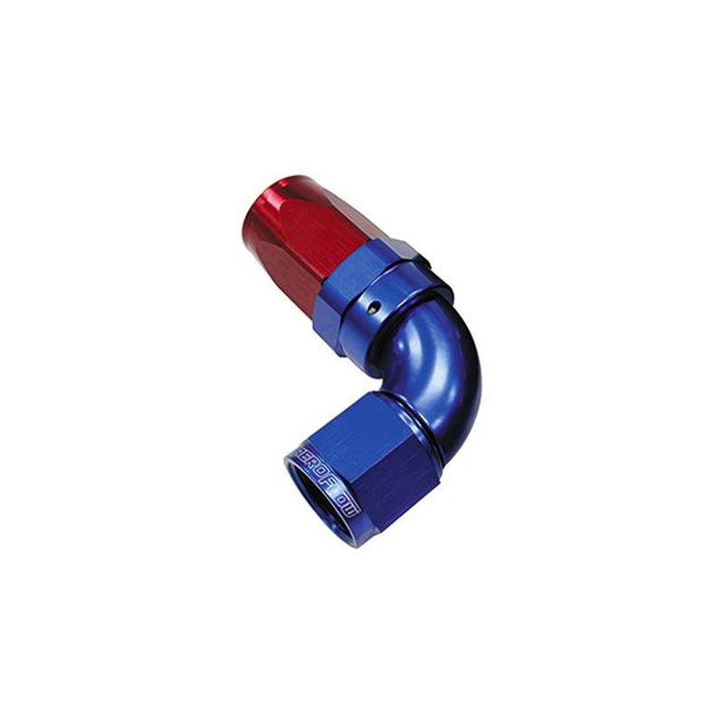 Aeroflow AF153-12 90 Deg Hose End -12AN Blue Full Flow