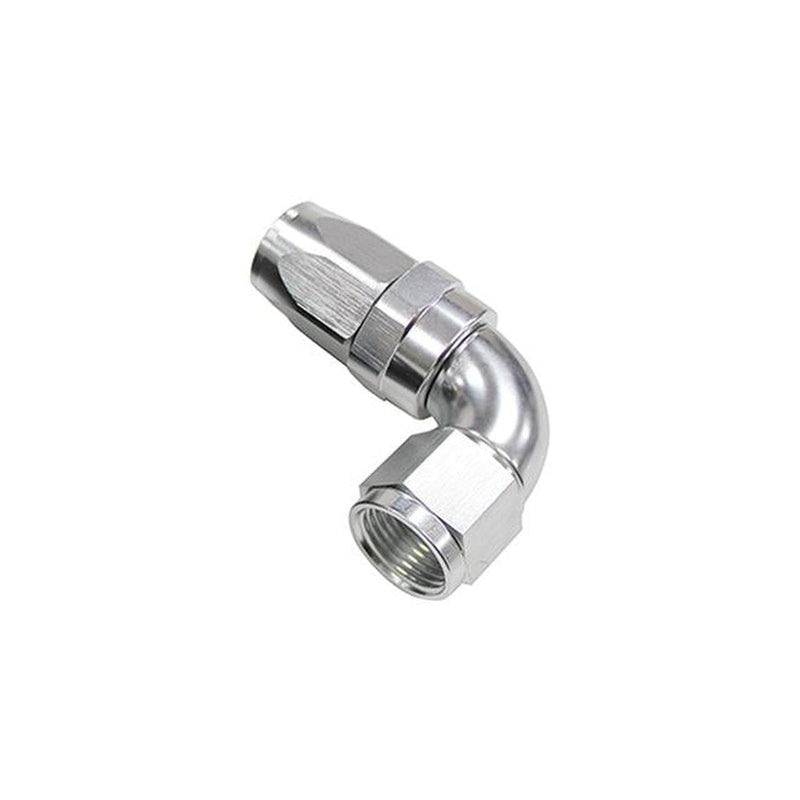 Aeroflow AF153-08S 90 Deg Hose End -08AN Silver Full Flow