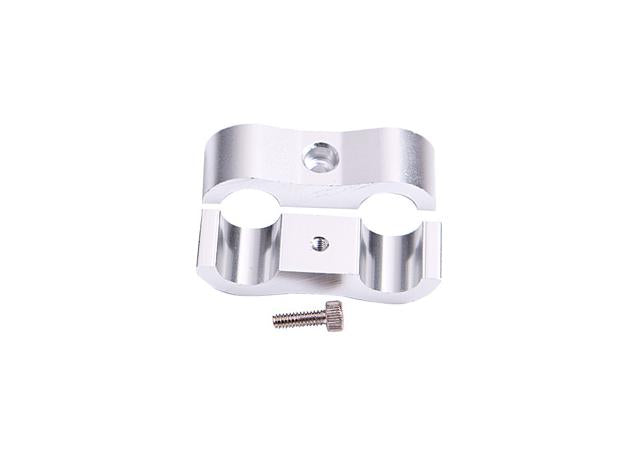 Aeroflow AF156-07S Billet Dual Hose Seperator Silver 11mm
