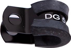 Aeroflow AF158-03BLK Cushioned P Clamps -3AN 10Pk Black
