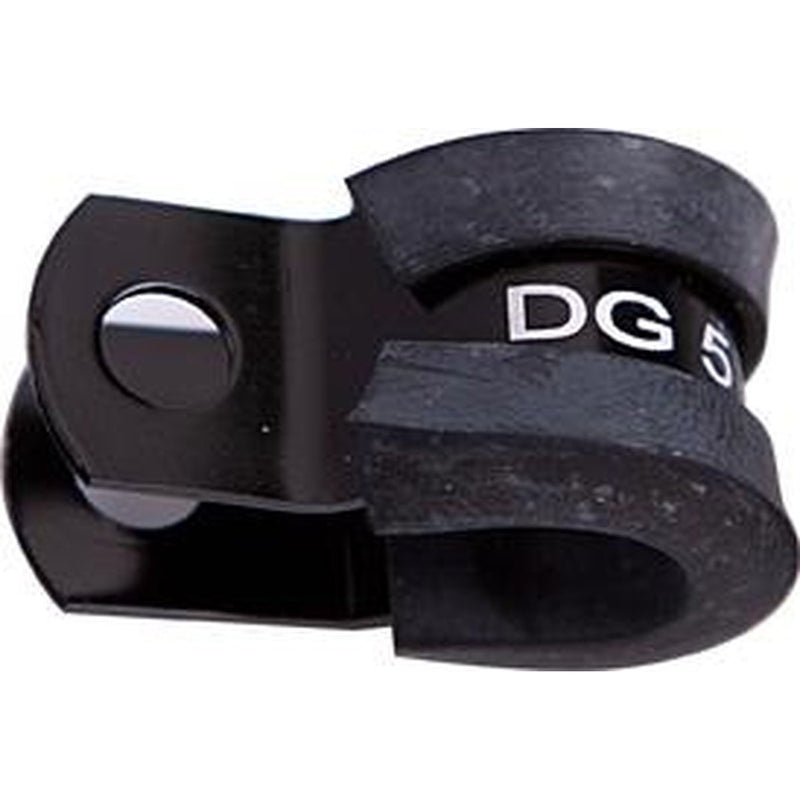 Aeroflow AF158-12BLK Cushioned P Clamps -12AN 5Pk Black