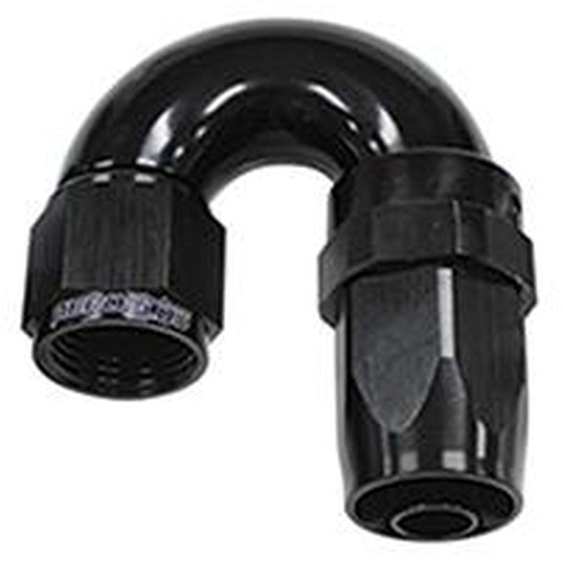 Aeroflow AF159-06BLK 180 Deg Hose End -06AN Black Full