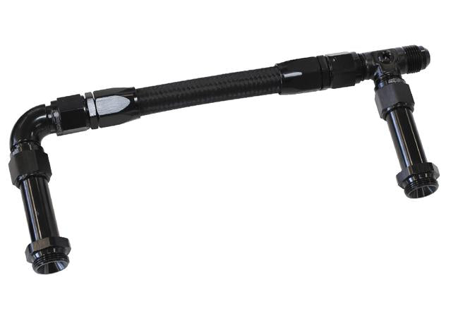 Aeroflow AF160-08BLK Holley Dual Inlet Rail -8AN Black