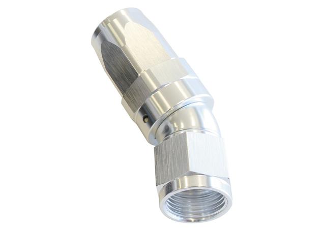 Aeroflow AF197-08S 30 Deg Hose End -08AN Silver Full Flow