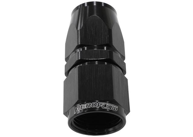 Aeroflow AF201-16DBLK Alloy Straight Hose End -16AN Black