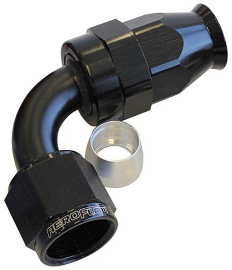 Aeroflow AF203-06DBLK Alloy 90 Deg Hose End -6AN Black