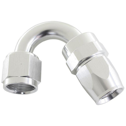 Aeroflow AF205-04DS Alloy 150 Deg Hose End -4AN Silver