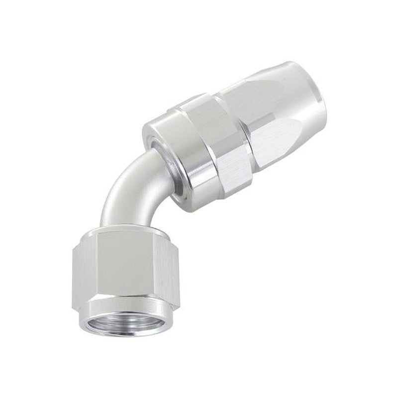 Aeroflow AF208-04DS Alloy 60 Deg Hose End -4AN Silver