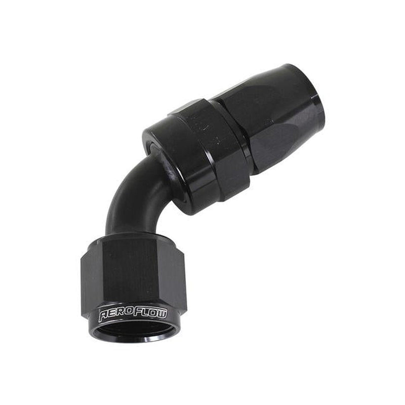 Aeroflow AF208-08DBLK Alloy 60 Deg Hose End -8AN Black