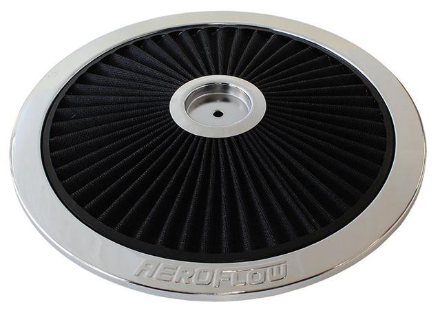 Aeroflow AF2851-1401 14" Chrome Full Flow Top Plateblack