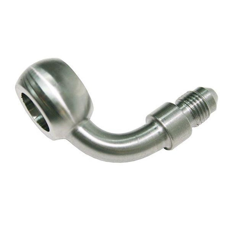 Aeroflow AF313-03 -3AN 90Deg Banjo 10mm 3/8 Stainless