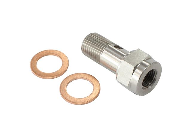 Aeroflow Banjo Bolt M12 X 1.25mm Stainless 1/8" NPT Long
