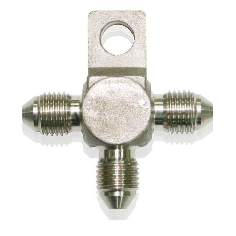 Aeroflow AF326-03 Stainless -3AN Tee With Mount Stainless