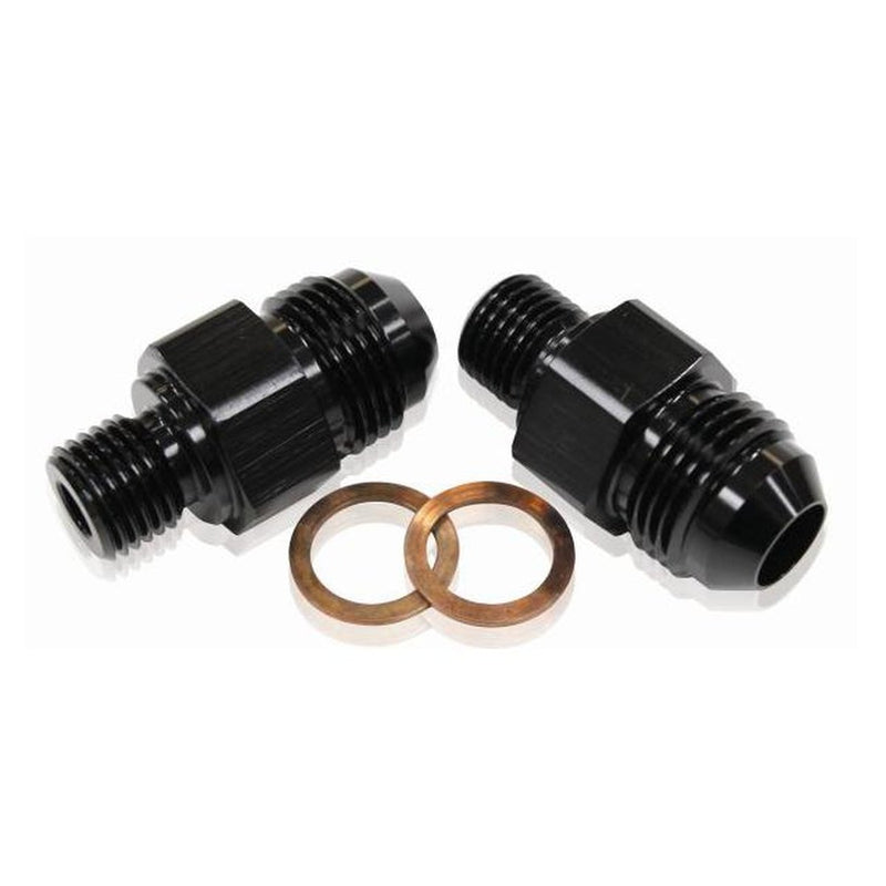 Aeroflow AF375-06BLK Trans Fitting -6 X 1/4 Black 1/4"