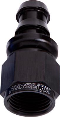 Aeroflow AF401-10BLK Straight Push Lock End -10AN Black