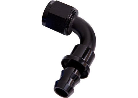 Aeroflow AF403-04BLK 90 Deg Push Lock End -4AN Black No
