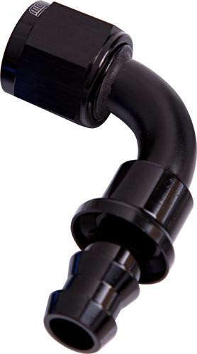 Aeroflow AF403-08BLK 90 Deg Push Lock End -8AN Black No